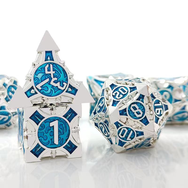 Board Game Master - 7 Pcs Cosplay D4-D20 DND Brass