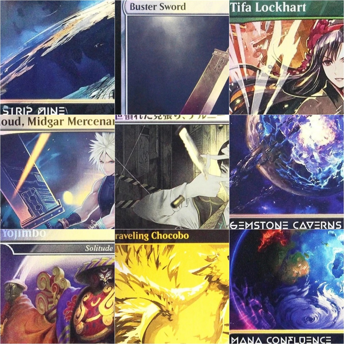 Board Game Quest - Foil 'Yojimbo/Magus Sisters/Buster Sword' TCG Custom