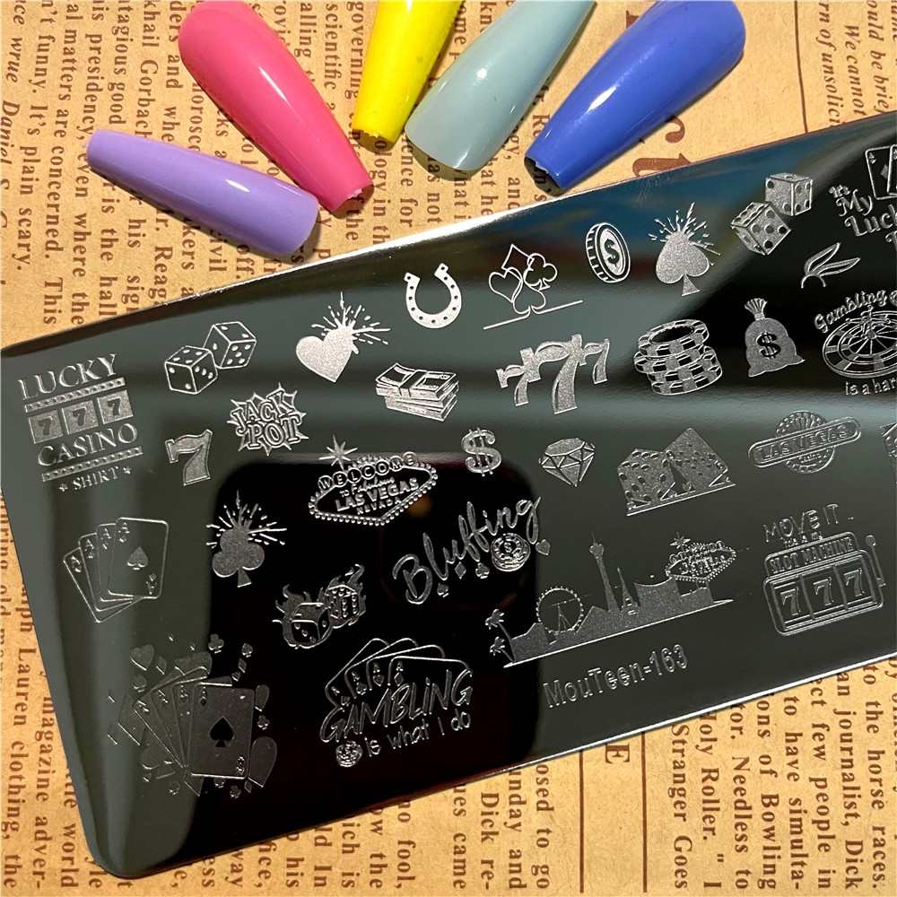 Board Game Is - Playing Card Pattern Nail Stamping Plate
