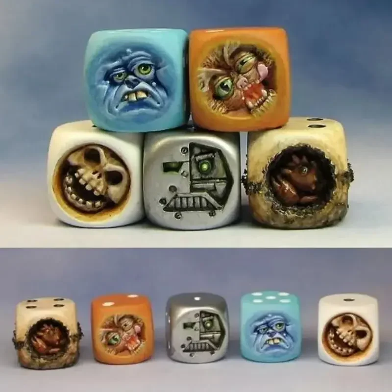 Board Game Monster - Resin Monster Face Dice Set Halloween