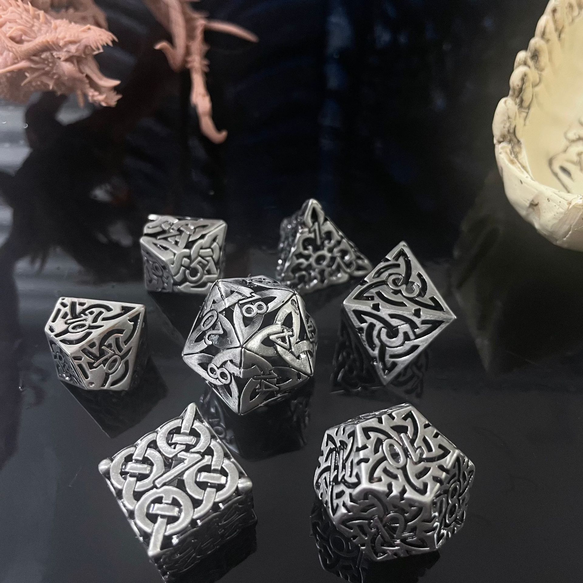 7 Pcs Cosplay D4-D20 DND Brass - огляд і ціна Board Game Master
