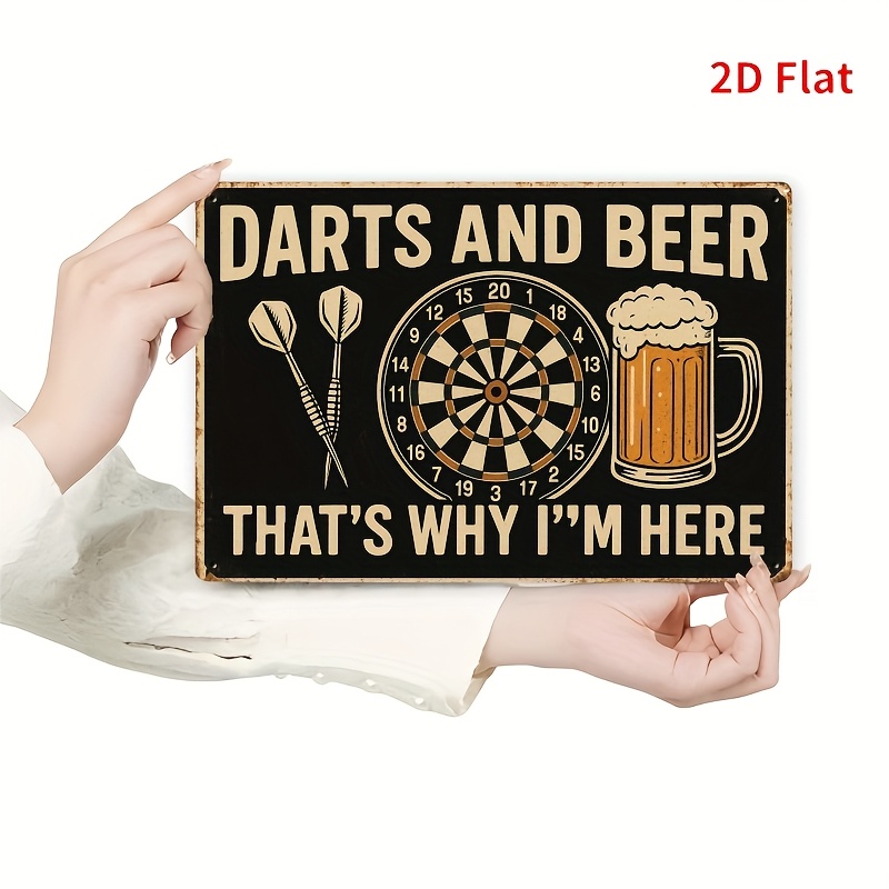 Tin Sign - Darts Board Beer Mu - огляд і ціна Board Game Quote