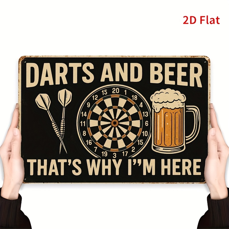 Tin Sign - Darts Board Beer Mu - огляд і ціна Board Game Quote