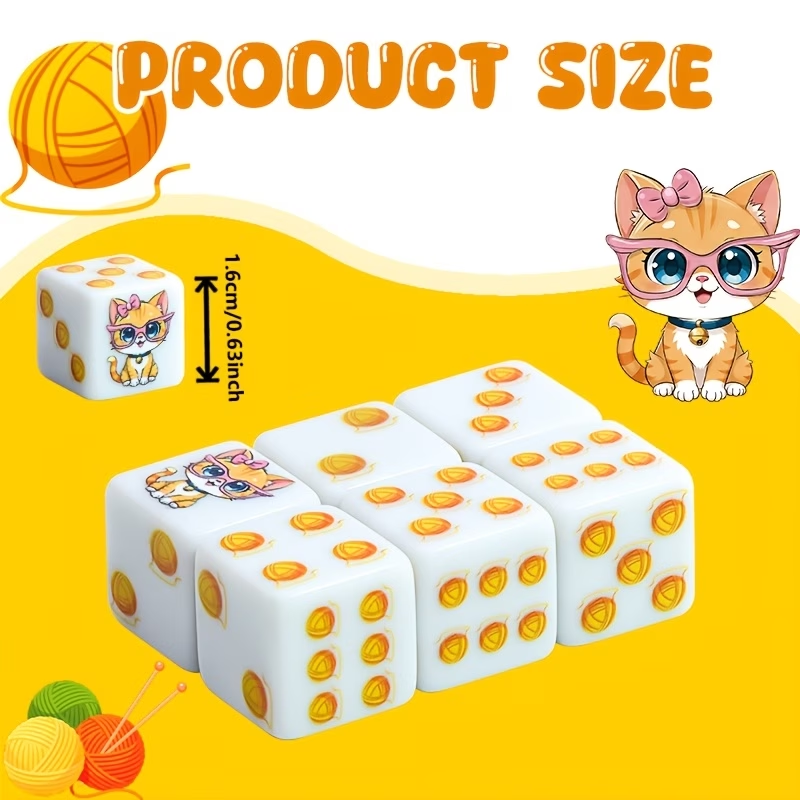 6Pcs Cat Paw Print Polyhedral  - огляд і ціна Board Game Master
