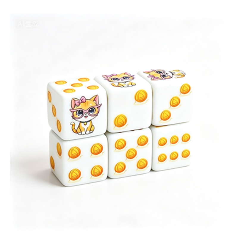 6Pcs Cat Paw Print Polyhedral  - огляд і ціна Board Game Master