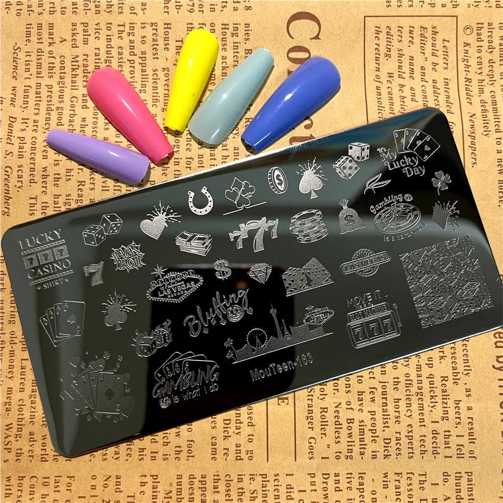 Playing Card Pattern Nail Stam - огляд і ціна Board Game Is
